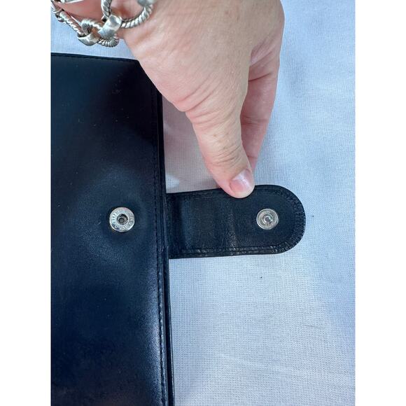 Buxton Black Leather Day Planner 6 Ring Binder 7.5” Organizer Snap ClosureOffice - Picture 8 of 8